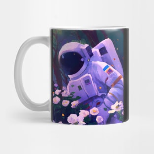 Astronaut in Flowers Mug